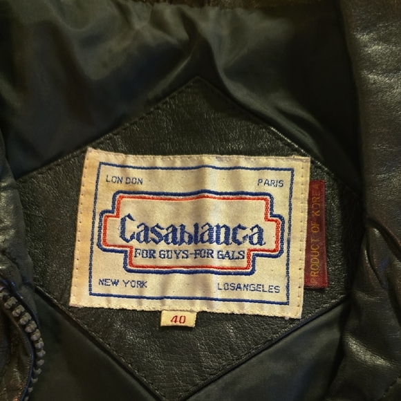 Vintage Black Leather Jacket - Picture 2 of 3